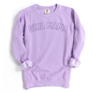 Comfort Colors 'Girl Mama' Sweatshirt, Size M, anew W/O Tags, Orchid (purple)